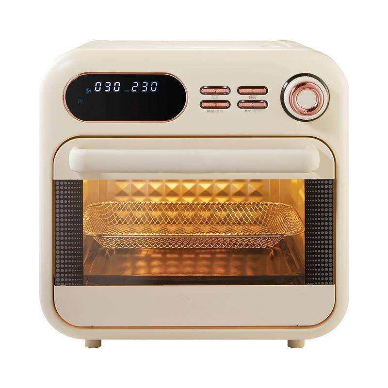 18L Visual Window Air Fryer Toaster Oven Retro Large Oven With Rotisserie Kit